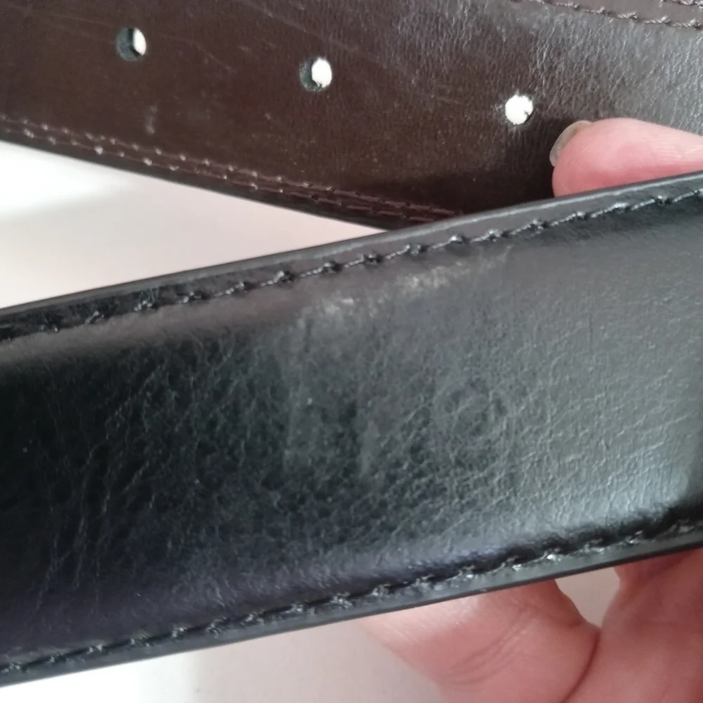 Dickies Genuine Leather Black Brown Reversible Large Men's Belt 57